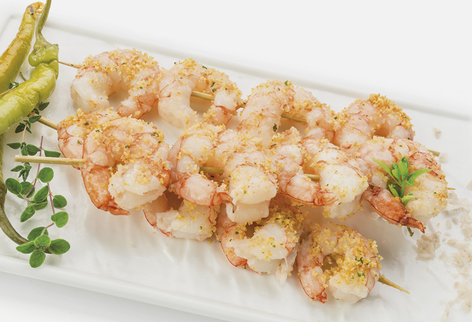 Spiedini di gamberi gratinati - Ricettario MarePiù